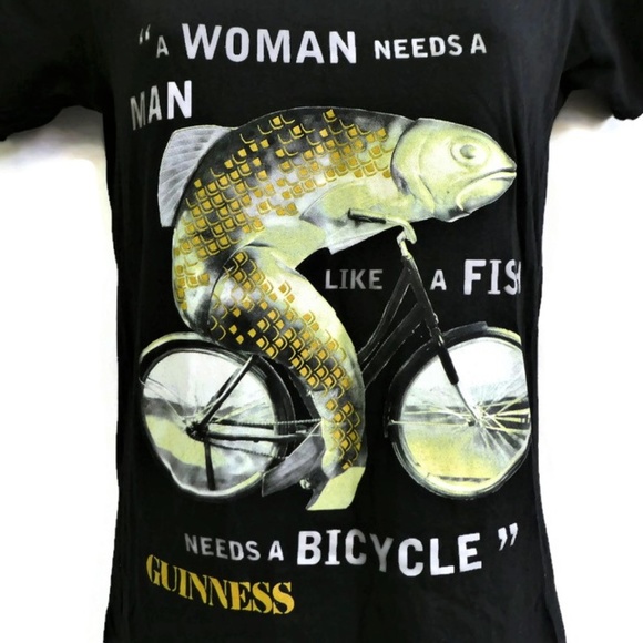 Guinness Tops - Guinness Tee A Woman Needs A Man Like A Fish Needs